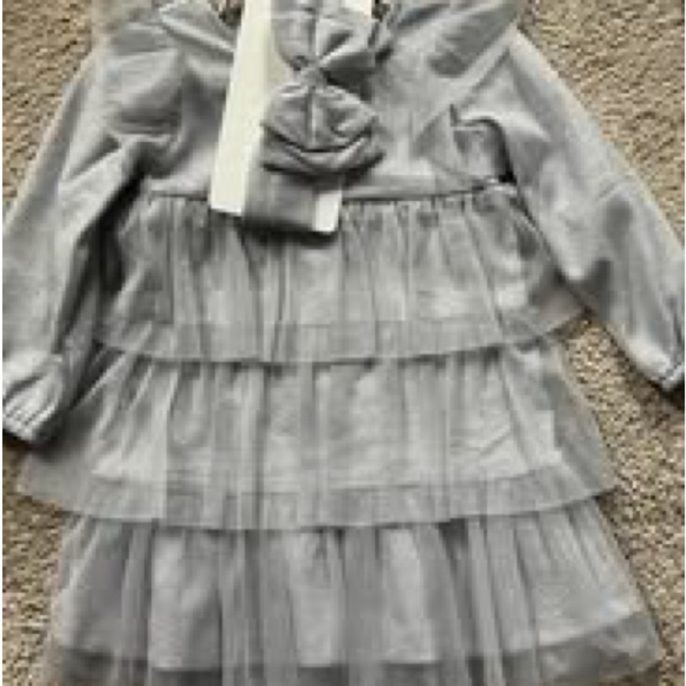Toddler Layered Dress with Bow